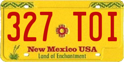 NM license plate 327TOI