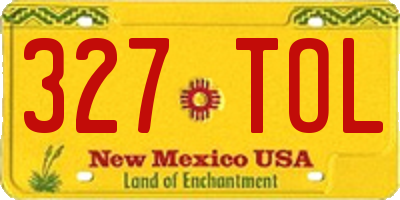 NM license plate 327TOL