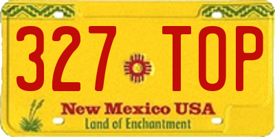 NM license plate 327TOP