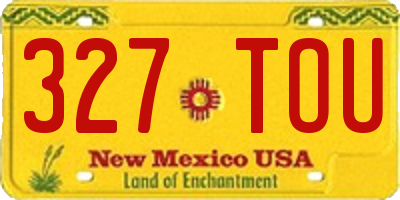 NM license plate 327TOU