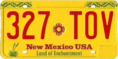 NM license plate 327TOV