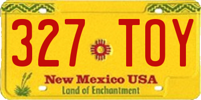NM license plate 327TOY