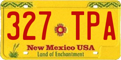 NM license plate 327TPA