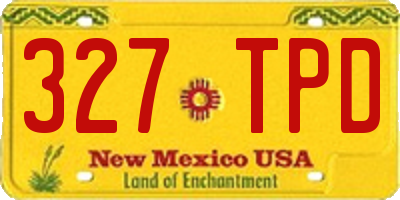 NM license plate 327TPD