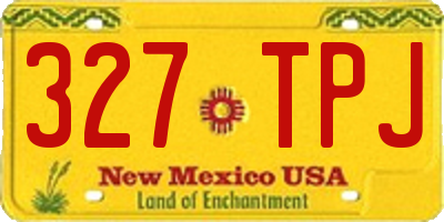 NM license plate 327TPJ