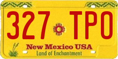 NM license plate 327TPO