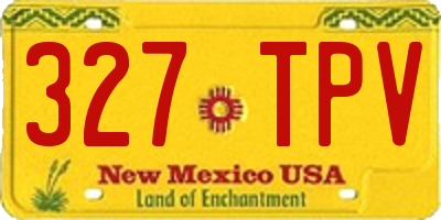 NM license plate 327TPV