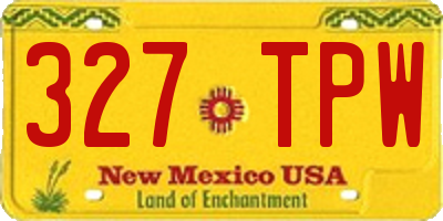 NM license plate 327TPW