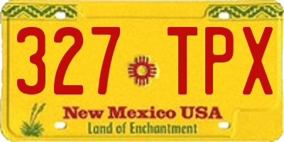 NM license plate 327TPX