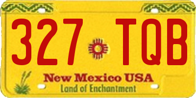 NM license plate 327TQB