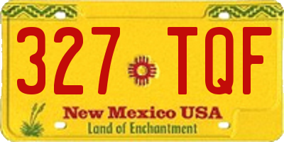 NM license plate 327TQF