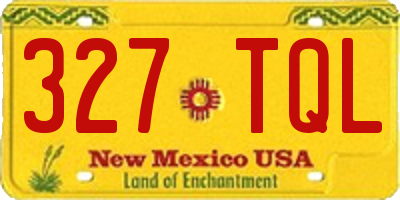 NM license plate 327TQL
