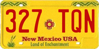 NM license plate 327TQN