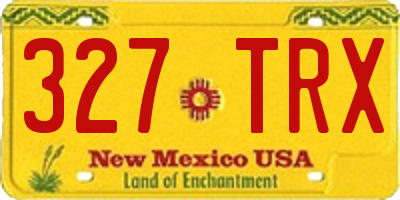 NM license plate 327TRX