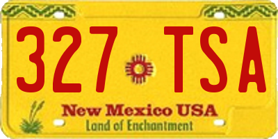 NM license plate 327TSA