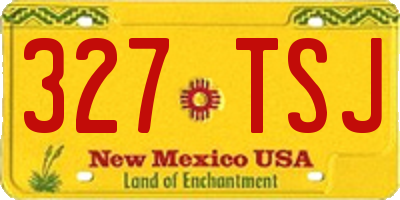 NM license plate 327TSJ