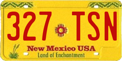 NM license plate 327TSN