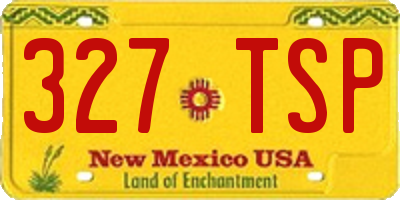 NM license plate 327TSP
