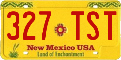 NM license plate 327TST