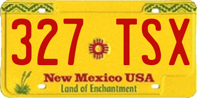 NM license plate 327TSX
