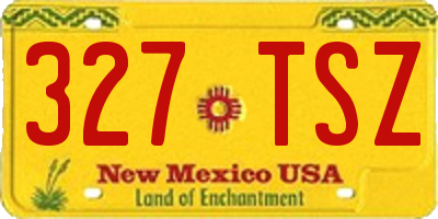 NM license plate 327TSZ