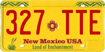NM license plate 327TTE