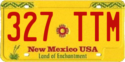 NM license plate 327TTM