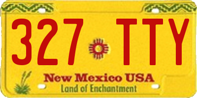 NM license plate 327TTY