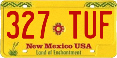 NM license plate 327TUF
