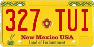 NM license plate 327TUI
