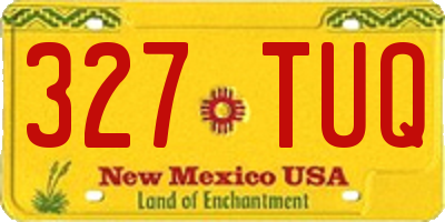 NM license plate 327TUQ