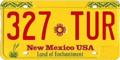 NM license plate 327TUR