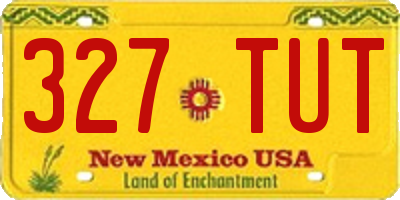 NM license plate 327TUT