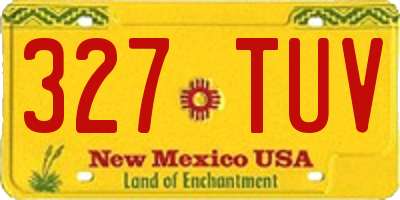 NM license plate 327TUV