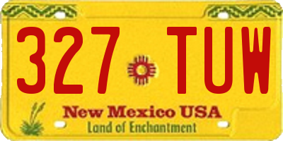 NM license plate 327TUW