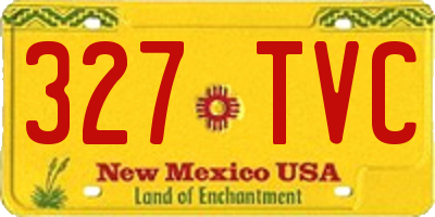 NM license plate 327TVC