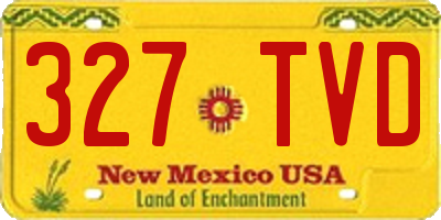 NM license plate 327TVD