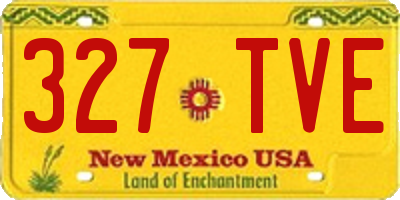 NM license plate 327TVE