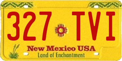 NM license plate 327TVI