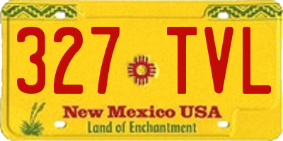 NM license plate 327TVL