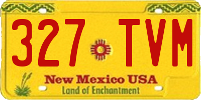 NM license plate 327TVM