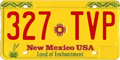 NM license plate 327TVP