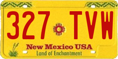 NM license plate 327TVW