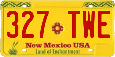 NM license plate 327TWE