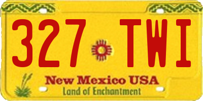 NM license plate 327TWI