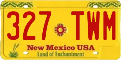 NM license plate 327TWM