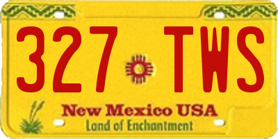 NM license plate 327TWS