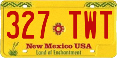 NM license plate 327TWT
