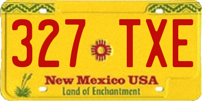 NM license plate 327TXE