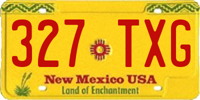 NM license plate 327TXG